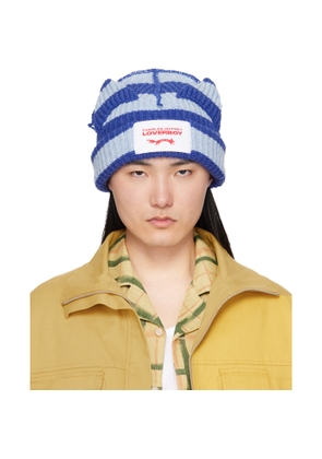 Charles Jeffrey LOVERBOY Blue Chunky Ears Beanie