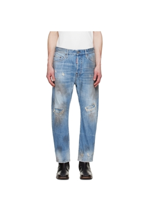 Dsquared2 Blue Light Dirty Wash Bro Jeans