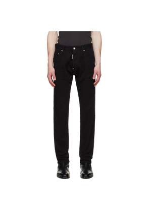 Dsquared2 Black Garment Dyed Teddy Jeans