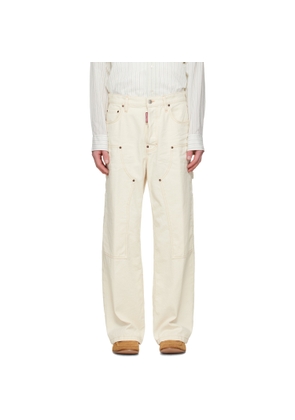 Dsquared2 Off-White Baggy Carpenter Trousers