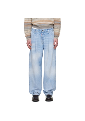 Dsquared2 Blue Light Clean Wash One Pleat Jeans
