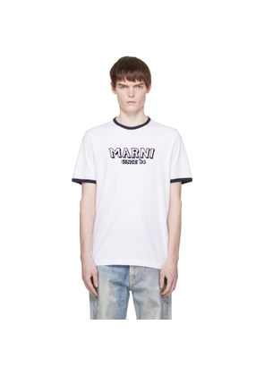 Marni White Cotton Contrast Trims T-shirt