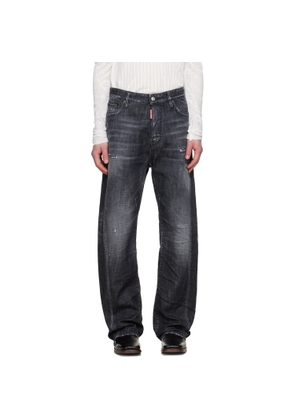 Dsquared2 Black Loose Twisted Jeans