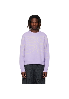 RCOS Purple Stack Logo Knit Sweater
