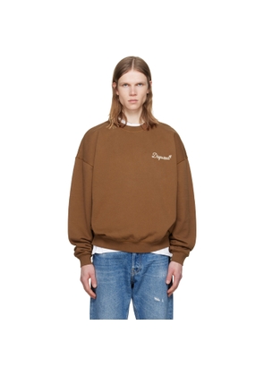 Dsquared2 Brown D2 Signature Relax Fit Crewneck Sweatshirt