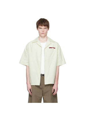 Marni Green Cotton Jacquard Shirt