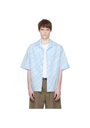 Marni Blue Rhythms Print Poplin Shirt