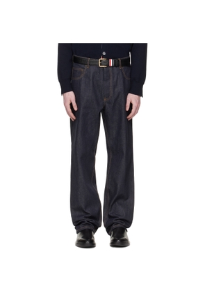 Thom Browne Navy Selvedge Denim 5-Pocket Jeans