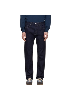 BOSS Navy Straight-Fit Stretch Jeans