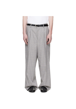Marni Gray Check Wool Trousers