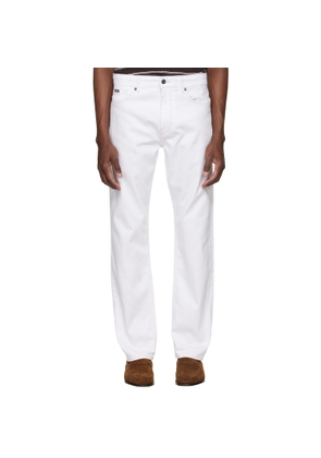 BOSS White Five-Pocket Stretch Jeans