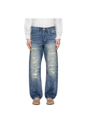 Polo Ralph Lauren Blue Vintage Classic Distressed Jeans
