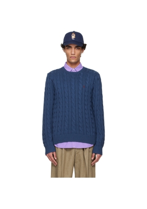Polo Ralph Lauren Navy Cable-Knit Cotton Sweater