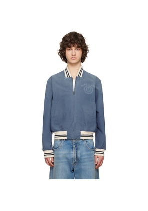 Maison Margiela Blue Varsity Caban Jacket