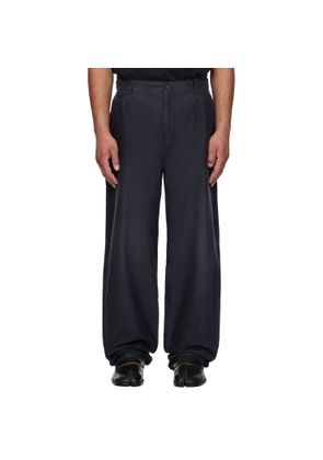 Maison Margiela Black Unbrushed Moleskin Trousers