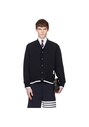 Thom Browne Navy V-Neck Cardigan