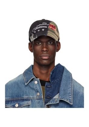 Andersson Bell Black & Khaki Camouflage Split Paneled Cap