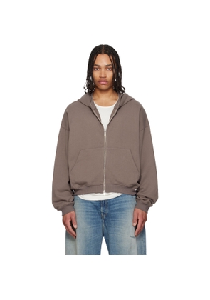 FFFPOSTALSERVICE Brown RH Zip Up Hoodie