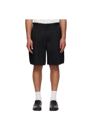 Maison Margiela Black Tailored Cotton Shorts