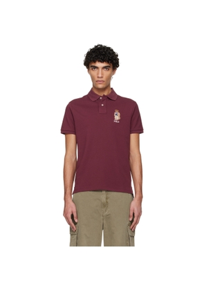 Polo Ralph Lauren Burgundy Classic-Fit 'Polo Bear' Polo