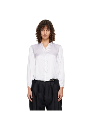 R13 White Ruffle Blouse