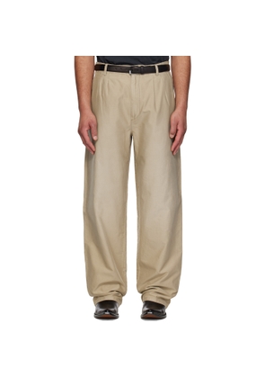 Maison Margiela Beige Unbrushed Moleskin Trousers