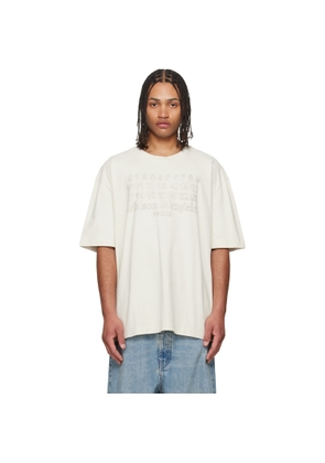 Maison Margiela Off-White Embroidered Logo T-shirt