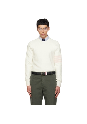 Thom Browne Off-White Milano Stitch 4-Bar Sweatshirt
