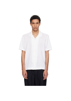 BOSS White Camp Collar Shirt