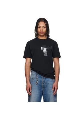 Maison Margiela Black Taped Cotton Jersey T-shirt