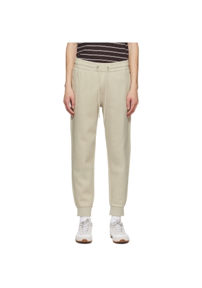 BOSS Beige Stretch-Cotton Cuffed Hems Track Pants