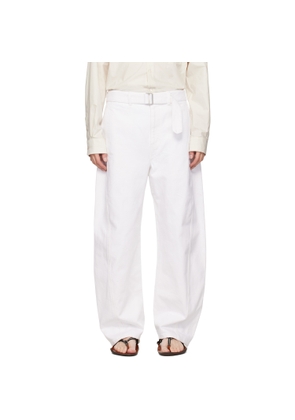 LEMAIRE White Twisted Belted Jeans