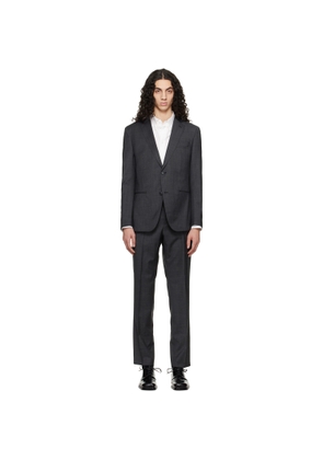 BOSS Gray Two-Piece Slim-Fit Virgin Wool Suit