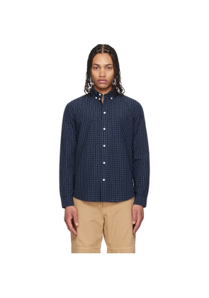 Burberry Navy Roland Check Shirt