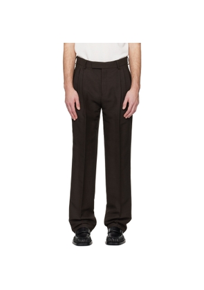 Ferragamo Brown Pleated Trousers