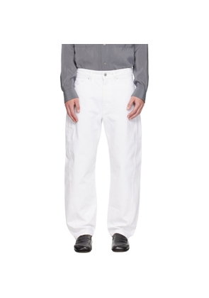 LEMAIRE White Twisted Workwear Jeans