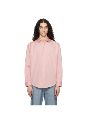 BOSS Pink Relaxed-Fit Cotton Poplin Shirt
