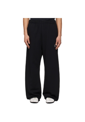 We11done Black 'WE11DONE' Curved Sweatpants