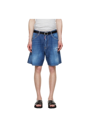 Dsquared2 Blue Medium Wash Denim Boxer Shorts