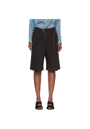 Dries Van Noten Brown Belted Shorts