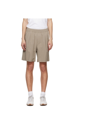 BOSS Taupe Water-Repellent Micro-Waffle Shorts