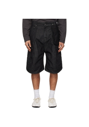 We11done Black Carpenter Denim Shorts