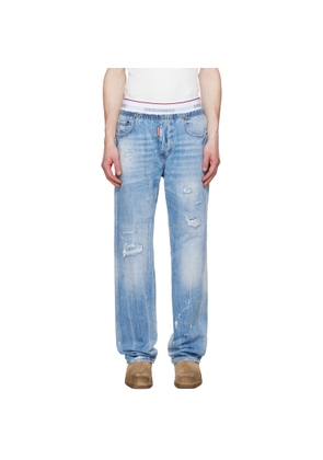 Dsquared2 Blue Light Wash Jogger Jeans