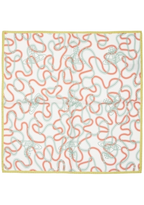 Vivienne Westwood Off-White Wiggle Orb Square Scarf