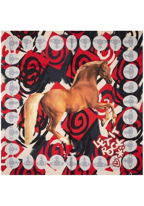 Vivienne Westwood Multicolor Horse Square Scarf