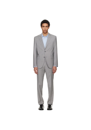 BOSS Gray Slim-Fit Virgin Wool Suit