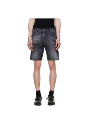 Dsquared2 Black Marine Denim Shorts