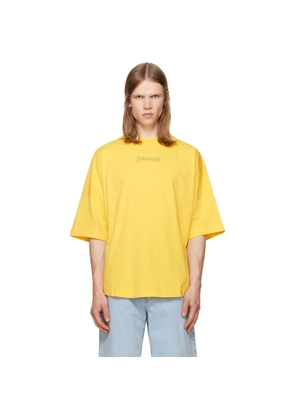 Palm Angels Yellow Outline Logo Over T-shirt