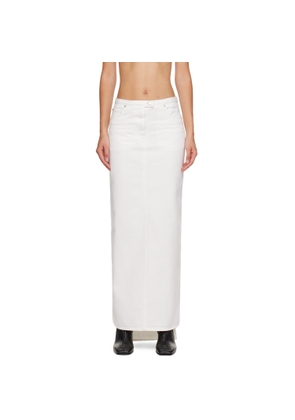 Courrèges White Seven-Pocket Denim Maxi Skirt