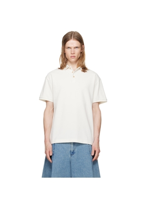 Palm Angels Off-White Neck Logo S/S Polo